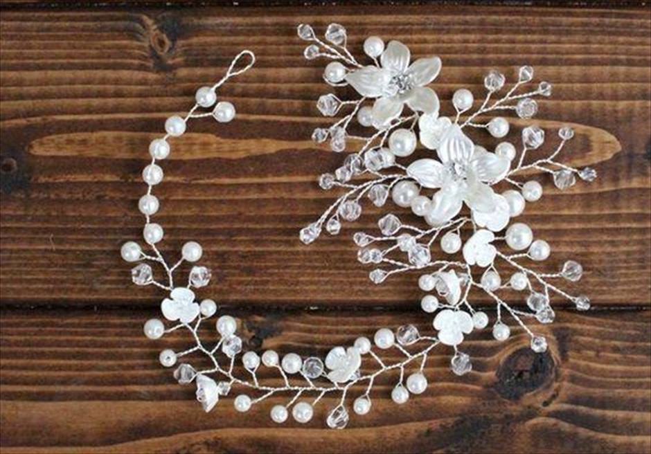 Cebu Photo Wedding accessory (12) セブ島ロケーション・フォトのアクセサリー フラワー小枝パール ロングタイプ